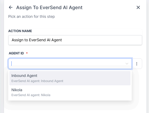Assign contact to an EverSend AI Agent in GoHighLevel